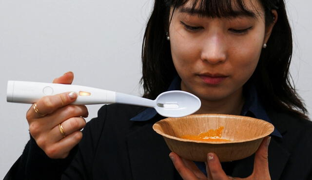 La cuchara japonesa está diseñada para interactuar con las papilas gustativas. Foto: X