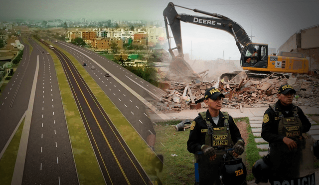 La demolición de predios en Surco contó con presencia policial. Foto: Municipalidad de Lima