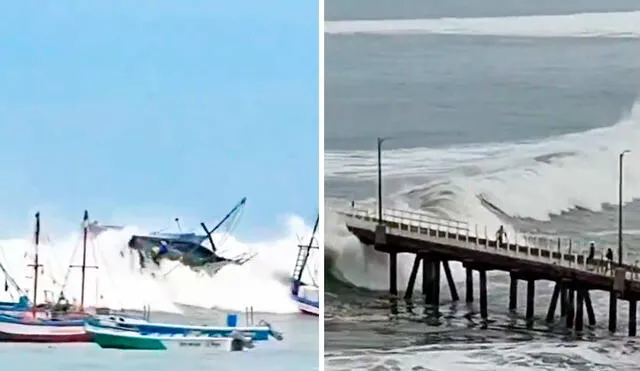 Maretazo en el norte del país afecta a embarcaciones. Foto: Captura Canal N