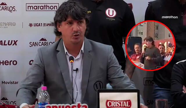 Jean Ferrari agradeció a los hinchas de Universitario y a Fabián Bustos por apoyo ante controversia con Sunat. Foto: composición LR/captura de YouTube/Universitario/@12CarlosAndres/X