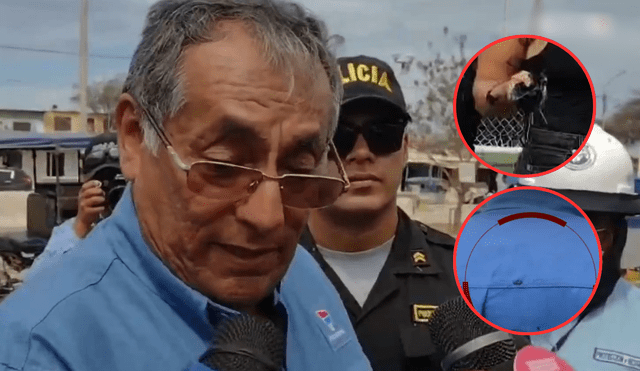 Dos mujeres lanzaron objetos manchados de petróleo hacia el funcionario mientras salía de una mesa de diálogo. Foto: Composición LR