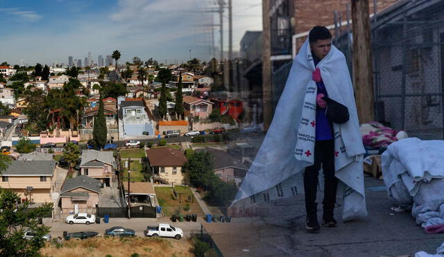 Un número significativo de inmigrantes en California se encuentran viviendo en situación de calle, enfrentando desafíos únicos y complejos. Foto: composición LR/ TV Azteca