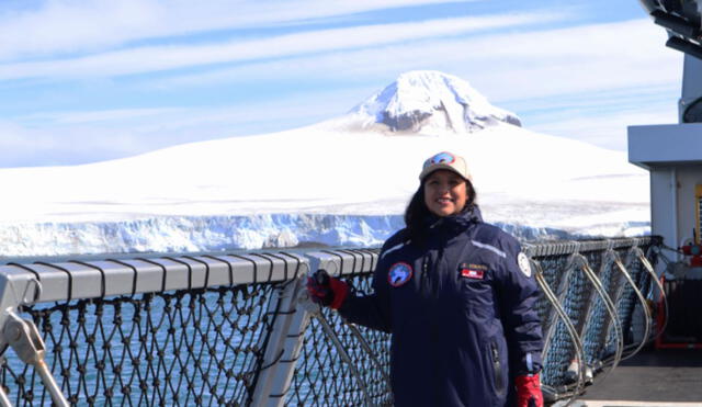 El sueño de niña de Karla Córdova Morales siempre fue participar de una expedición a la Antártida. Foto: Oficina de Comunicaciones y Relaciones Institucionales del Pronabec.