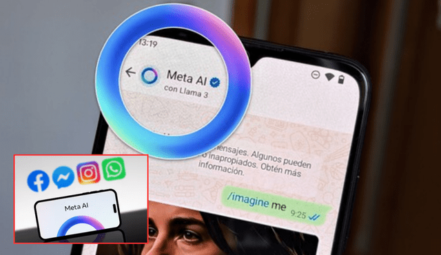 Meta AI es una funcionalidad integrada en WhatsApp que permite a los usuarios interactuar con una inteligencia artificial para obtener información y asistencia. Foto: composición LR/La Nación/Xataka Móvil