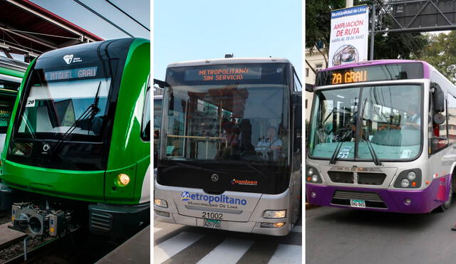 Las tarifas de los principales medios de transporte de Lima no subirán durante el feriado del 1 de enero. Foto: composición LR