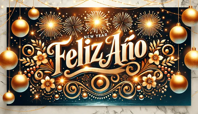 Puedes compartir tus tarjetas personalizadas de Feliz Año Nuevo 2025 con tus contactos a través de las redes sociales. Foto: IA