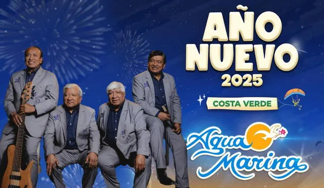 Agua Marina se prepara para su concierto por Año Nuevo 2025. Foto: Instagram