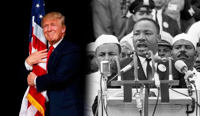 La asunción al mando de Donald Trump y el Día de Martin Luther King Jr. Fue cuestionado y señalaron lo irónico y controvertido de esta fecha. Foto: composición LR/ La Vanguardia