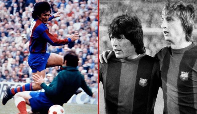 Hugo Sotil llegó al Barcelona en 1973 proveniente de Deportivo Municipal y se fue en 1977 para fichar por Alianza Lima. Foto: composición LR/Barcelona/EFE