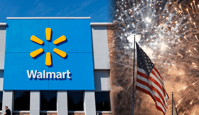 Walmart, una de las cadenas de tiendas más grandes de Estados Unidos, suele ajustar sus horarios durante las festividades, incluyendo Año Nuevo. Foto: composición LR/Bloomberg Línea