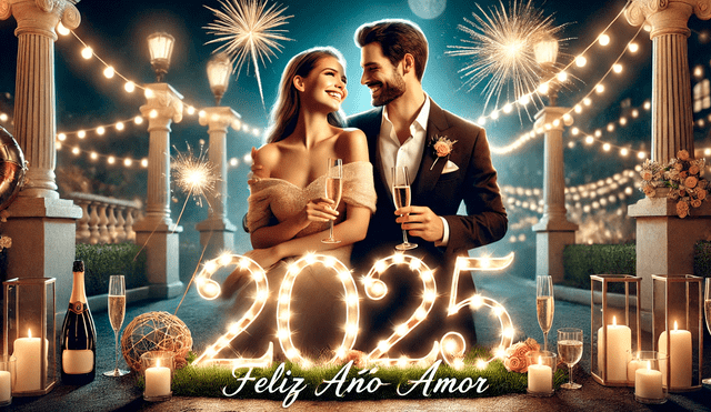 El Año Nuevo 2025 es una chance para reforzar los lazos con tu pareja a través de bonitas palabras de amor. Foto: IA