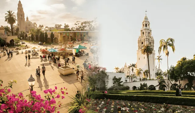 Balboa Park, reconocido como la mejor atracción turística de Estados Unidos, ha superado a lugares emblemáticos como el Puente de Brooklyn y Times Square. Foto: composición LR/National Geographic