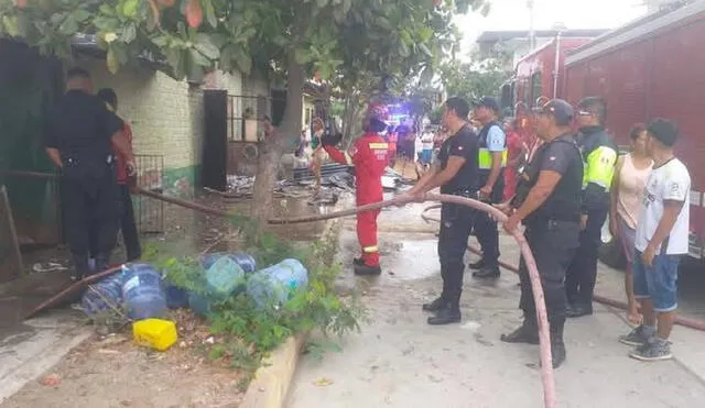 Vivienda de menores quedó en cenizas. Foto: noticias Sullana