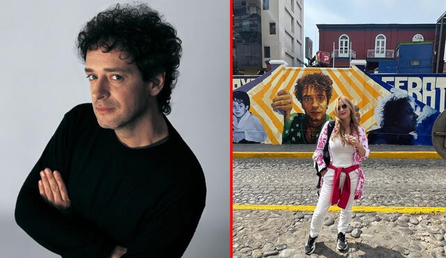 Hermano de Gustavo Cerati visita mural en honor al músico. Foto: Instagram