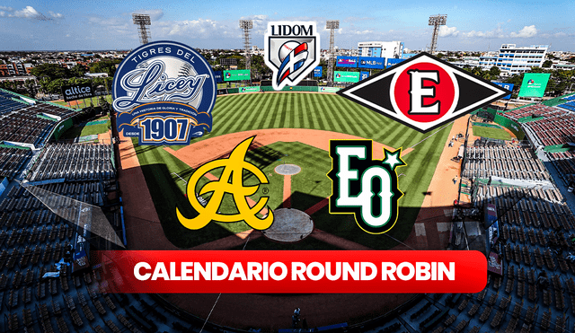 De acuerdo al calendario del round robin de la Lidom 2025, cada equipo disputará 18 juegos. Foto: composición LR/MLB