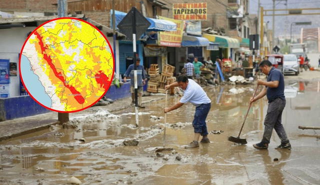 Senamhi emite alerta roja en 8 regiones de Perú por riesgo de activación de quebradas debido a intensas lluvias. Foto: composición LR