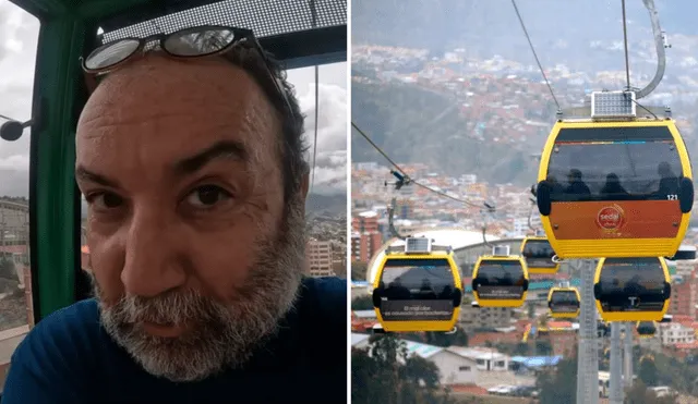 El youtuber peruano visitó las diferentes estaciones del teleférico de Bolivia. Foto: composición LR/Roberto Viajero Vlogs/Difusión