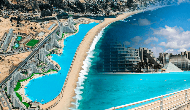 Esta piscina en Sudamérica es de 35 metros y su superficie, equivalente a 20 piscinas olímpicas. Foto: Composición LR/Coolcaesar/El País.