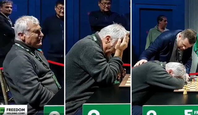 Vasili Ivanchuk terminó el Mundial Blitz en el puesto 66, con solo 7 puntos. Foto: captura de Chavy Bowes/X