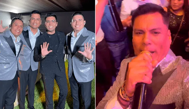 César Mancilla sorprende al cantar junto a Grupo 5. Fotos: captura/TikTok