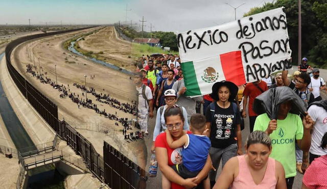 Frontera de México con EE. UU. presenta una nueva caravana de inmigrantes. Foto: composición LR/ France 24