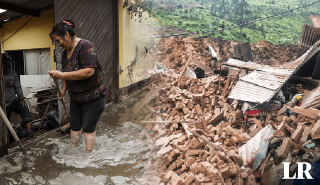 Aniego. Lluvias de estación han comenzado a causar desbordes e inundaciones en algunas provincias de la sierra norte. Foto: composición LR/Fabrizio Oviedo/Andina