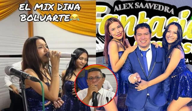 Animador de orquesta anuncia el "Mix Dina Boluarte" y genera una ola de comentarios y risas en TikTok. Foto: composición LR