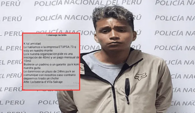 Detenido fue expuesto frente a las autoridades tras su captura. Foto: Difusión