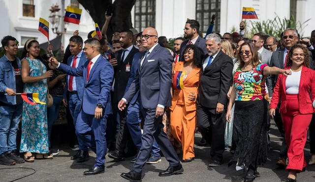 Nueva junta directiva de la Asamblea Nacional de Venezuela liderada por Jorge Rodríguez enfrenta desafíos internos y externos. Foto: EFE