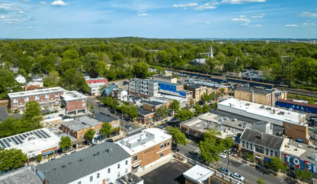 El centro urbano de Metuchen recibió en 2023 el premio Great American Main Street. Foto: difusión