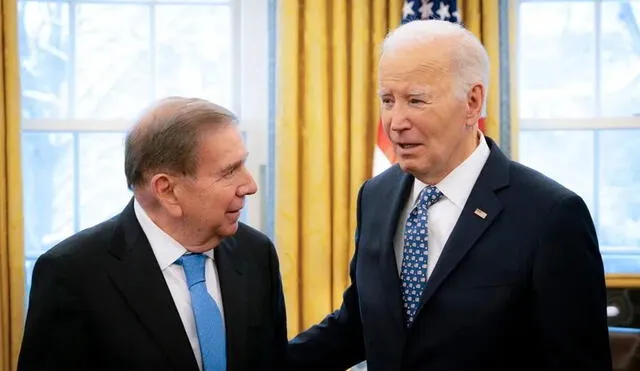 Joe Biden se reunió con líder opositor venezolano en la Casa Blanca en medio de tensiones políticas. Foto: EFE