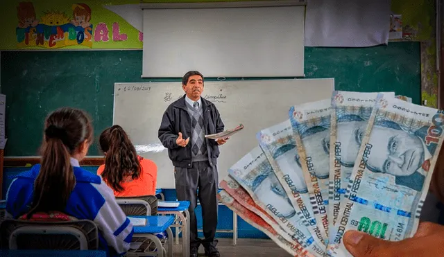 El aumento salarial docente 2025, cuyo monto será de S/200, se dará en los meses de marzo y noviembre. Foto: composición LR/Andina