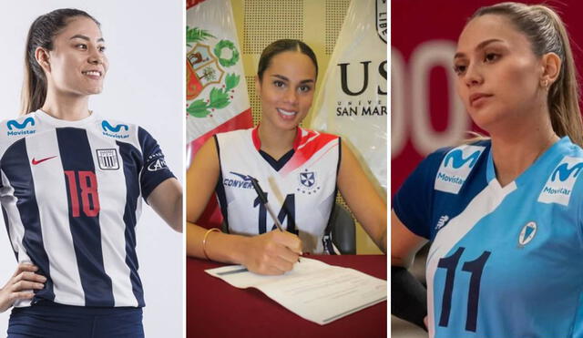 Ysabella Sánchez, Flavia y Kiara Montes son algunas de las grandes estrellas de la Liga Peruana de Vóley. Foto: composición GLR