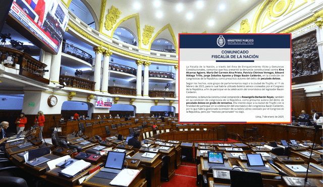 Son 7 los congresistas a los que la Fiscalía acusa por presunto peculado doloso. | Composición LR.