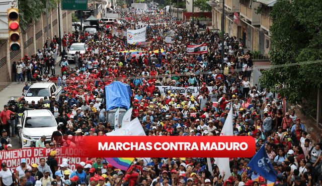 Marchas de ciudadanos venezolanos por distintas partes del mundo en contra de Nicolas Maduro. Foto: Composición LR/ Agencia EFE