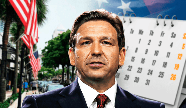 Ron DeSantis anunció los días no laborables que tendrá Florida en este 2025. Foto: composición LR/difusión