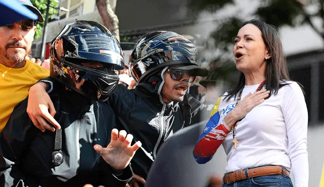 María Corina Machado fue liberada tras ser detenida por el régimen de Nicolás Maduro. Foto: composición LR/AFP