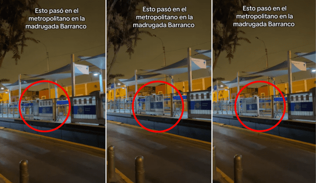 Joven grabó 'actividad paranormal' en estación de Barranco del Metropolitano. Foto: composición LR/TikTok/@fsistephano