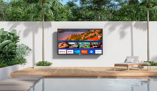 El Smart TV de Sylvox es perfecto para usar en exteriores. Foto: Sylvox