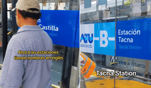 Estos son los nombres de las estaciones del Metropolitano en inglés. Foto: composición LR/captura/TikTok/ josecayetano10