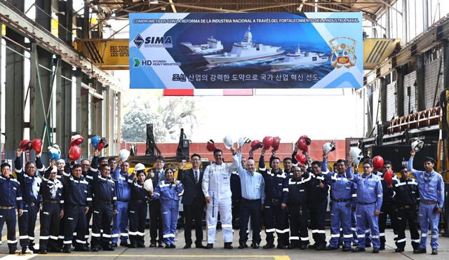 La Marina de Guerra del Perú renueva su flota con cuatro nuevas unidades navales construidas en colaboración con Corea del Sur. Foto: PCM