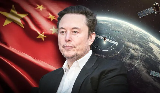 Elon Musk y SpaceX enfrentan un nuevo desafío: China ha desarrollado tecnología avanzada para rastrear satélites Starlink, marcando un paso más en la creciente rivalidad espacial entre ambas potencias. Foto: composición LR/AFP/Dall E