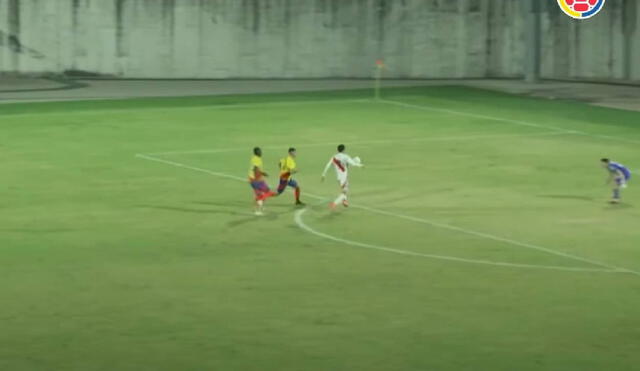 Goicochea es el delantero titular de la selección peruana sub-20. Foto: captura de FCF.