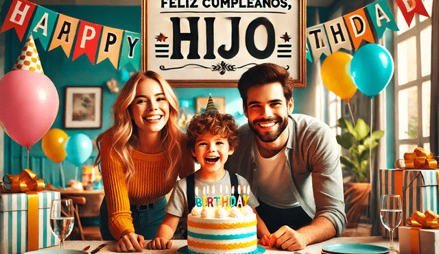 El cumpleaños de un hijo o hoja es una chance para expresar, a través de mensajes, lo importantes que son para nosotros. Foto: IA