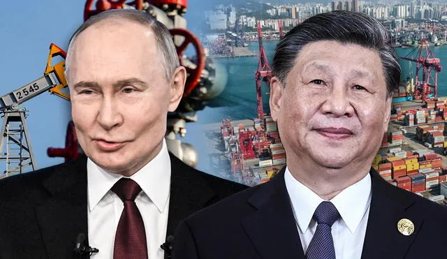 El comercio entre China y Rusia alcanzó un récord de 245.000 millones de dólares en 2024, creciendo un 2% respecto al año anterior, a pesar de las sanciones occidentales. Foto: composición LR/AFP