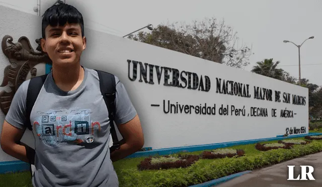 El flamante alumno ingresó a la Universidad Nacional Mayor de San Marcos (UNMSM) a sus 17 años. Foto: composición LR/UNMSM/YouTube/TripWill