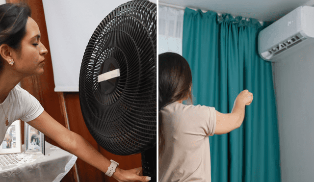 Tanto el ventilador como el aire acondicionado gastan un gran porcentaje de energía que se ve reflejado en tu recibo de luz. Foto: composición LR/Agencia Andina/Freepik