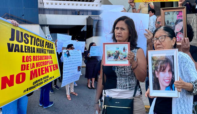 Familiares de la víctima realizan un plantón en las afueras de la Dirincri a fin de obtener justicia/Composición LR/Foto: Marcia Chahua