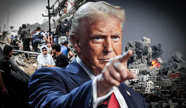 Donald Trump  anunció que el Gobierno de Israel y el Movimiento de Resistencia Islámica (Hamás) cerraron un acuerdo para un alto al fuego en la Franja de Gaza. Foto: composición LR