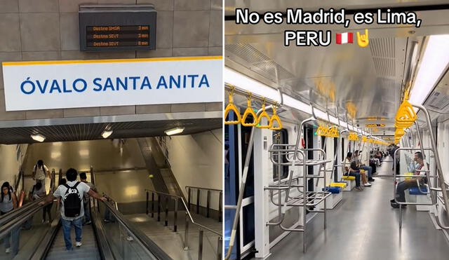 “¡Es muy parecido al metro de Madrid!”, resaltaron usuarios. Foto: composición LR/ TikTok